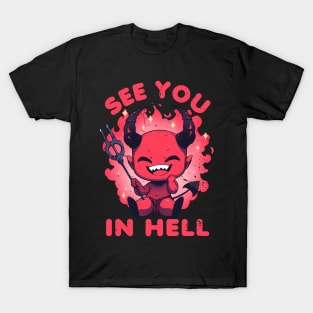 See You In Hell Kawaii Satan T-Shirt